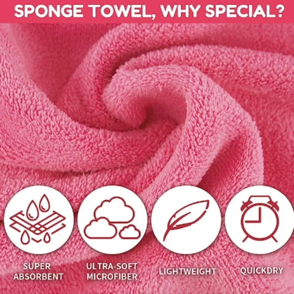 furrybaby Dog Quick Drying Dog Bath Super Absorbent Microfiber Pet Towels 12×12